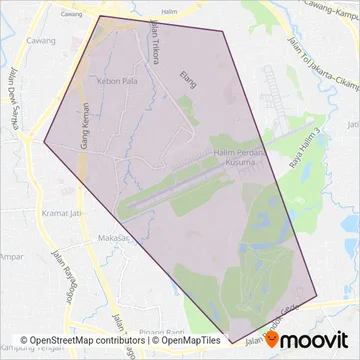 Trans Halim coverage area map