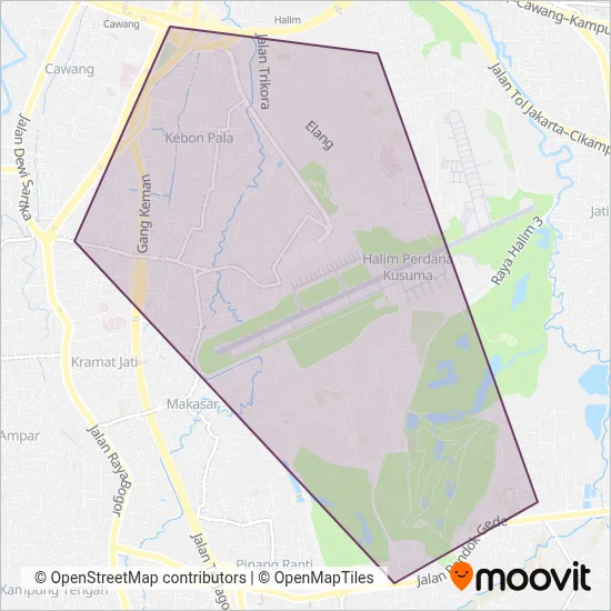 Trans Halim coverage area map