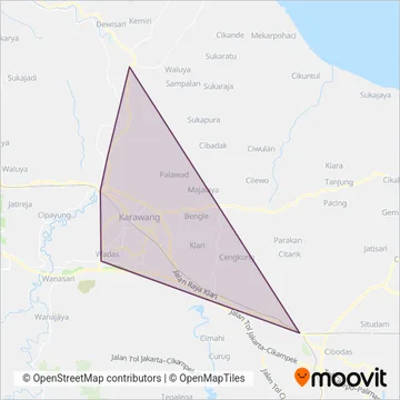 Angkot Karawang coverage area map