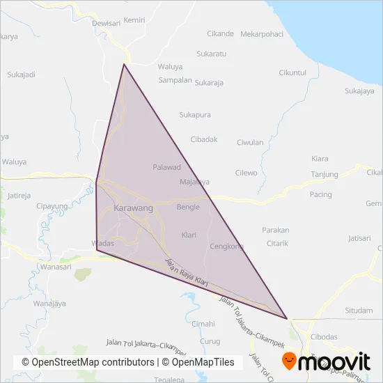 Angkot Karawang coverage area map