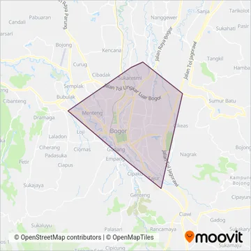 Trans Pakuan coverage area map