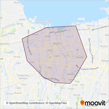 Transjakarta BRT coverage area map