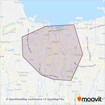 Transjakarta BRT coverage area map
