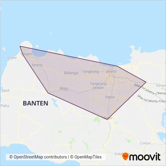 PT Kereta Commuter Indonesia coverage area map