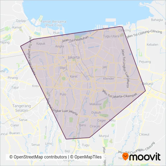 Mikrolet coverage area map