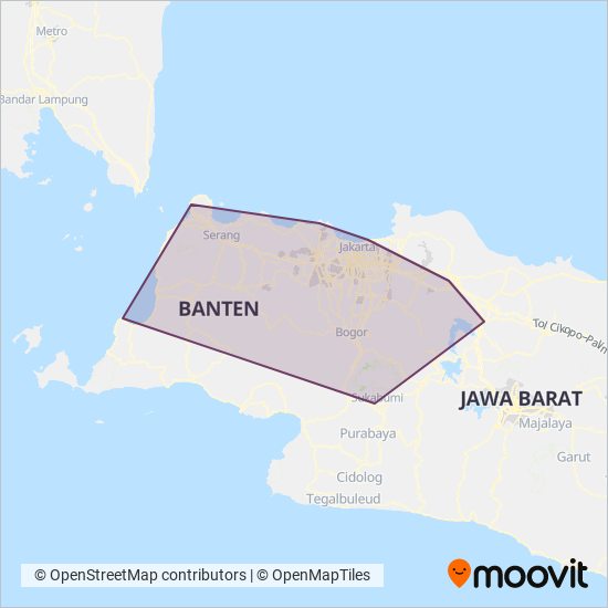 DAMRI coverage area map