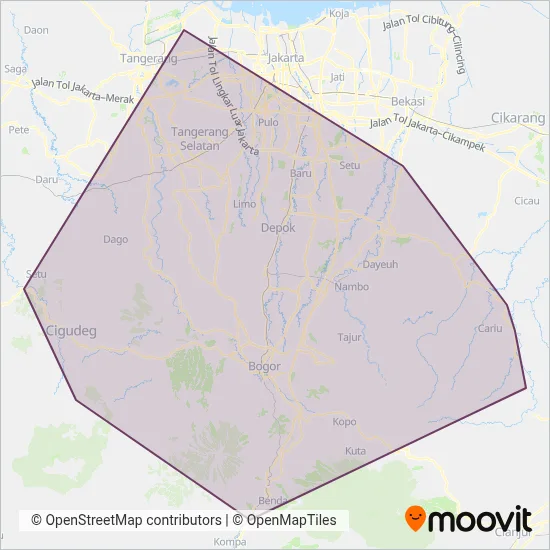 Angkutan Kab Bogor coverage area map