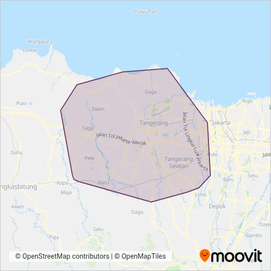 Angkot Tangerang coverage area map