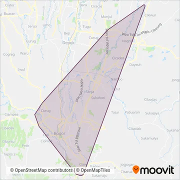 Angkot Bogor coverage area map