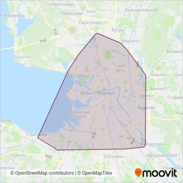 Схема покрытия компании Горэлектротранс (Трамвай)
