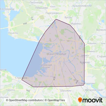 Горэлектротранс (Tram) coverage area map