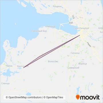 Схема покрытия компании * АО «Кингисеппский автобусный парк»
