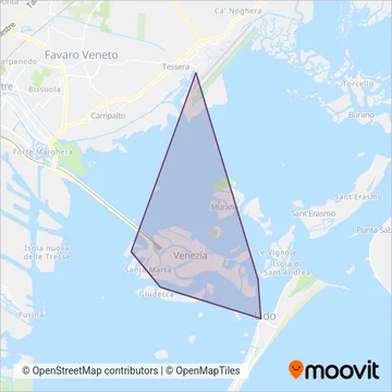 Alilaguna coverage area map