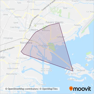 ACTV (Tram) coverage area map