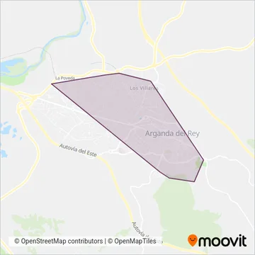 Urbanos de Arganda del Rey coverage area map