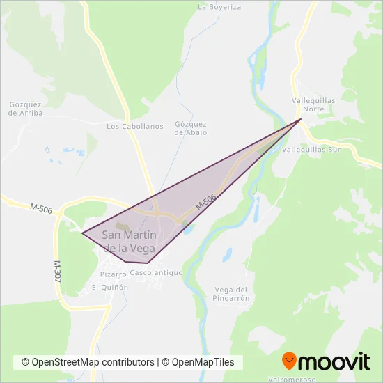 Urbanos de San Martín de la Vega coverage area map