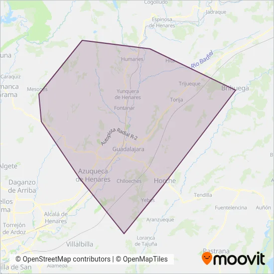 ASTRA Guadalajara coverage area map