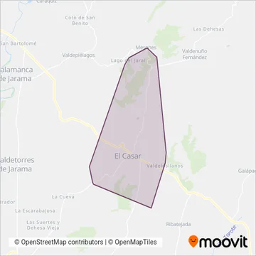 Urbano de El Casar coverage area map