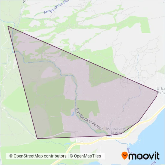 Autobuses de Manzanares El Real coverage area map