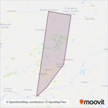 Mapa del área de cobertura de ALSA