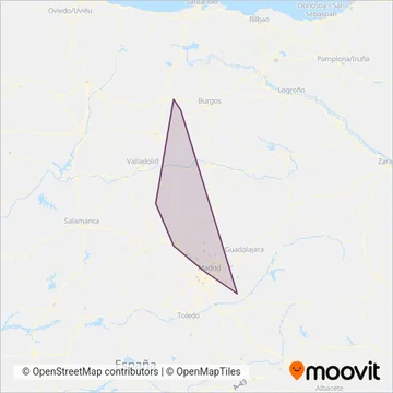 Avanzabus coverage area map