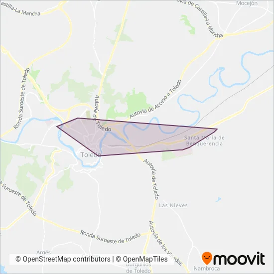 Urbanos de Toledo (Unauto S.L.) coverage area map