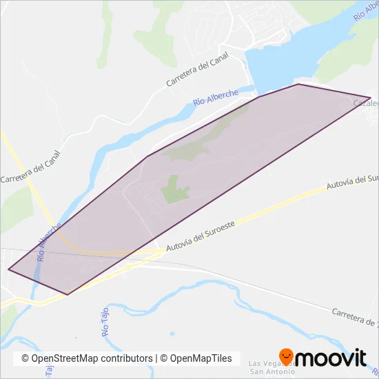 Cobertura del mapa de Autocares Toletum