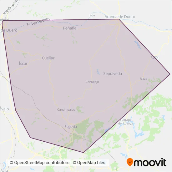 LINEcar, Galo Álvarez coverage area map
