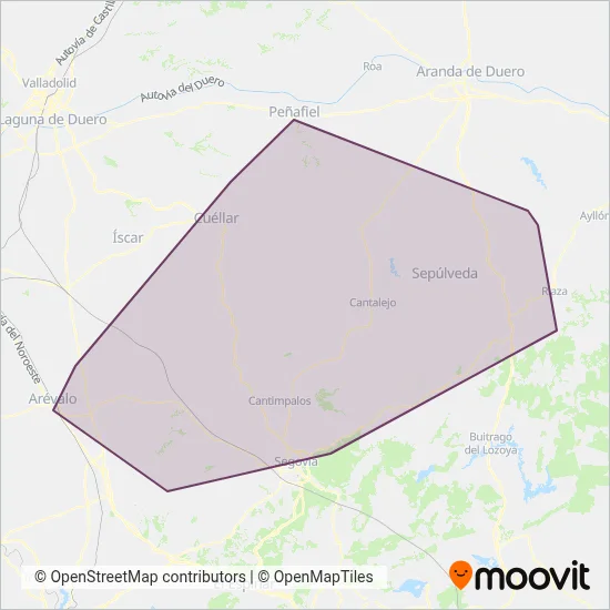 A la demanda Prestación Conjunta Colegios coverage area map
