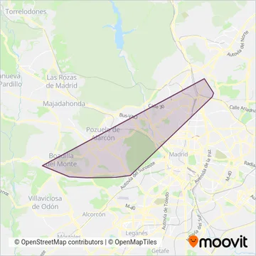 Metro Ligero coverage area map