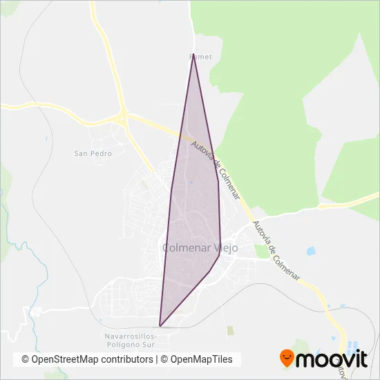 Urbanos de Colmenar Viejo coverage area map