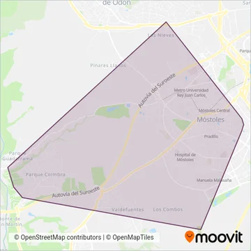 Urbanos de Móstoles coverage area map