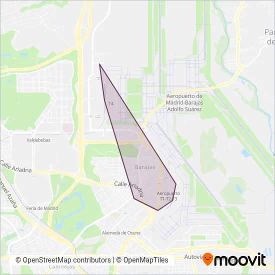 AENA coverage area map