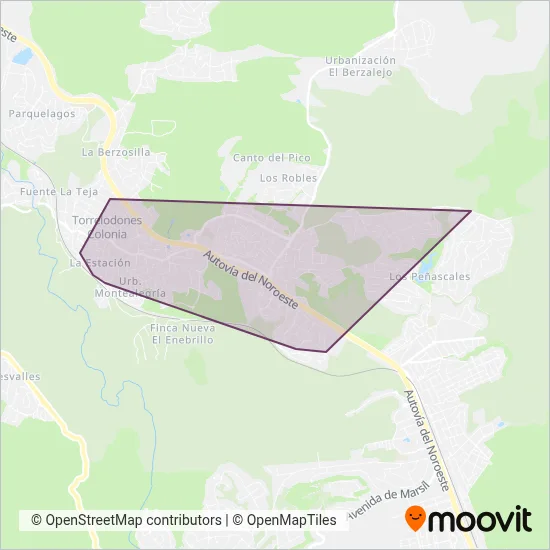 Urbanos de Torrelodones coverage area map