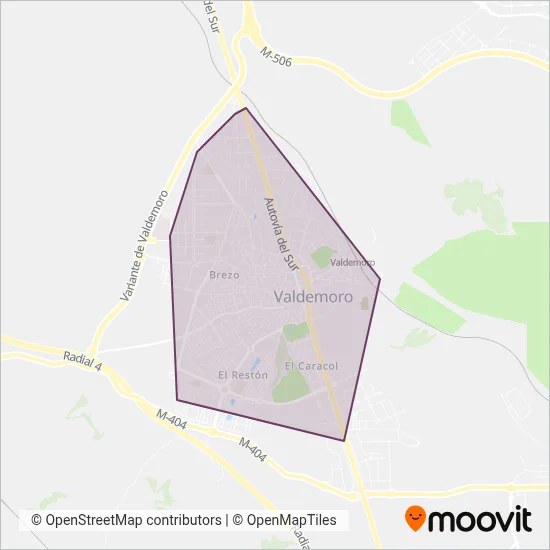 Urbanos de Valdemoro coverage area map