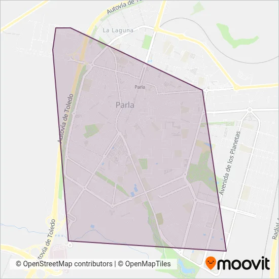 Urbanos de Parla coverage area map
