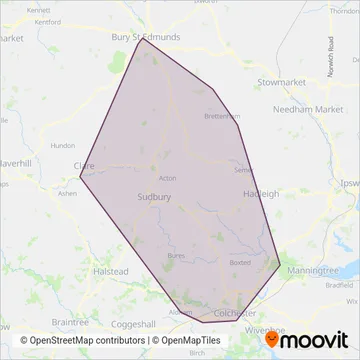 Konectbuses coverage area map