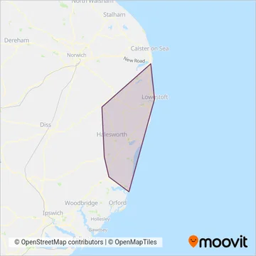Borderbus coverage area map