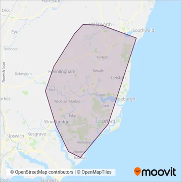 Coastal Accessible Transport coverage area map