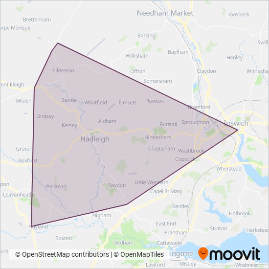 Beestons coverage area map