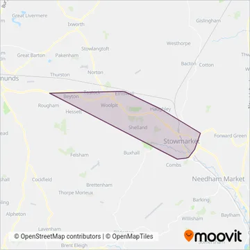 Dan's Coach Travel coverage area map