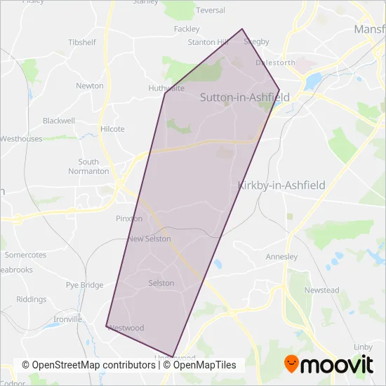 Our Centre coverage area map
