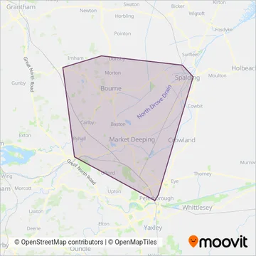 Delaine Buses coverage area map