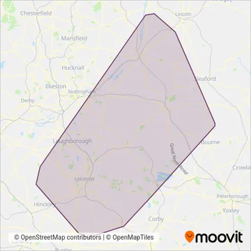 Centrebus coverage area map
