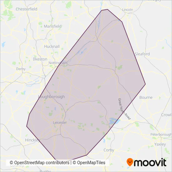 Centrebus coverage area map