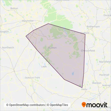 High Peak coverage area map