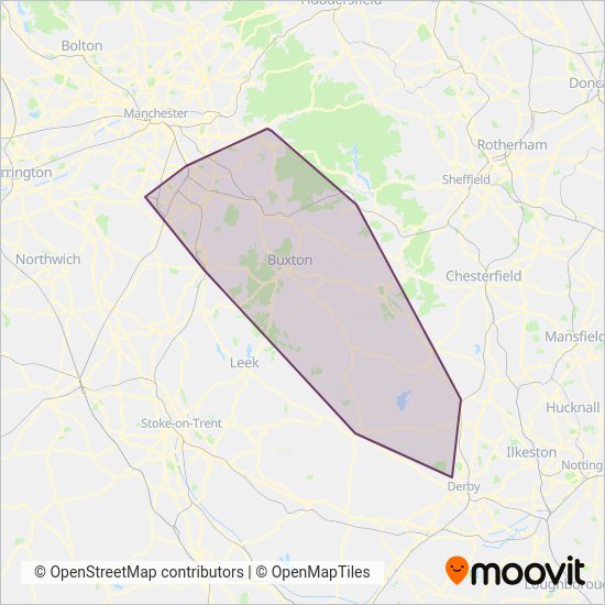 High Peak coverage area map