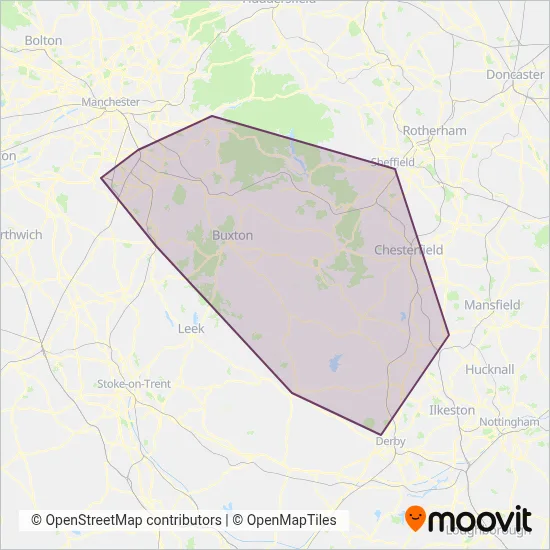 High Peak coverage area map