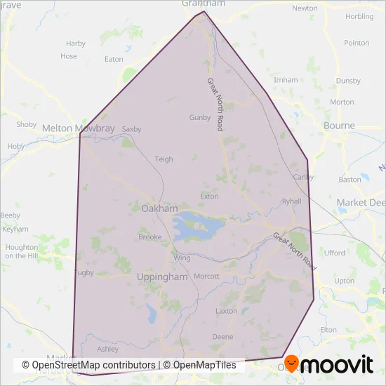 Bland's coverage area map