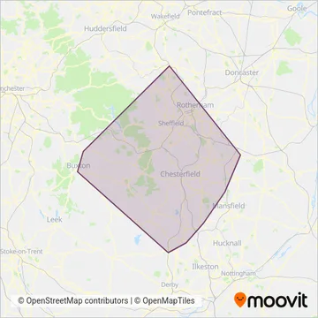 Stagecoach Yorkshire coverage area map